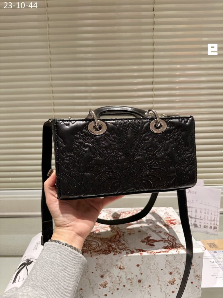 Dior Medium Lady D Joy Bag Black 26Cm - Image 6