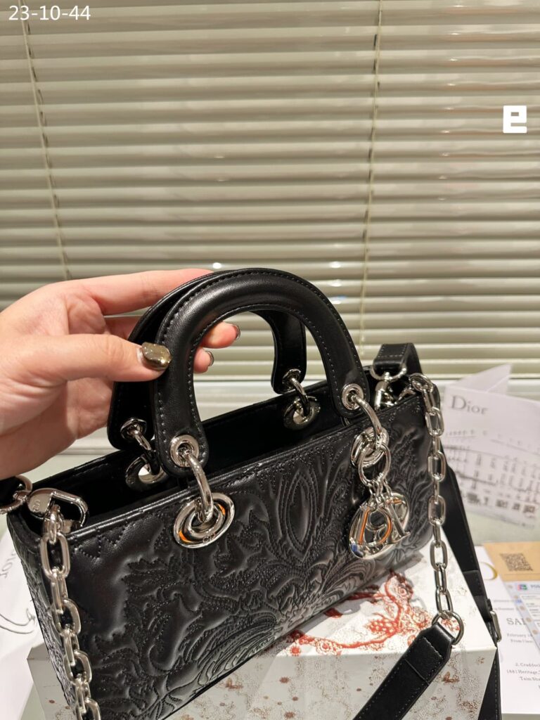 Dior Medium Lady D Joy Bag Black 26Cm - Image 7