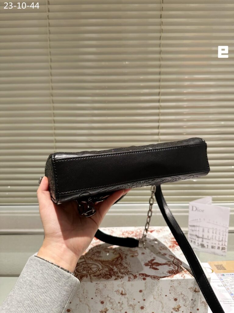 Dior Medium Lady D Joy Bag Black 26Cm - Image 9