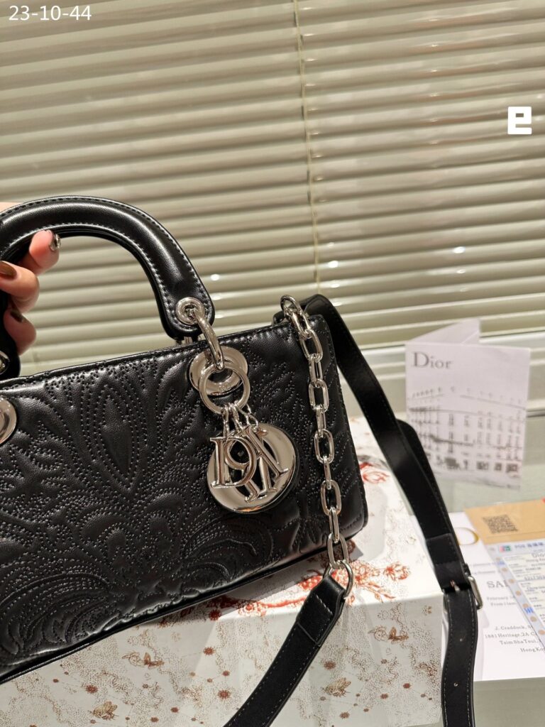 Dior Medium Lady D Joy Bag Black 26Cm - Image 10