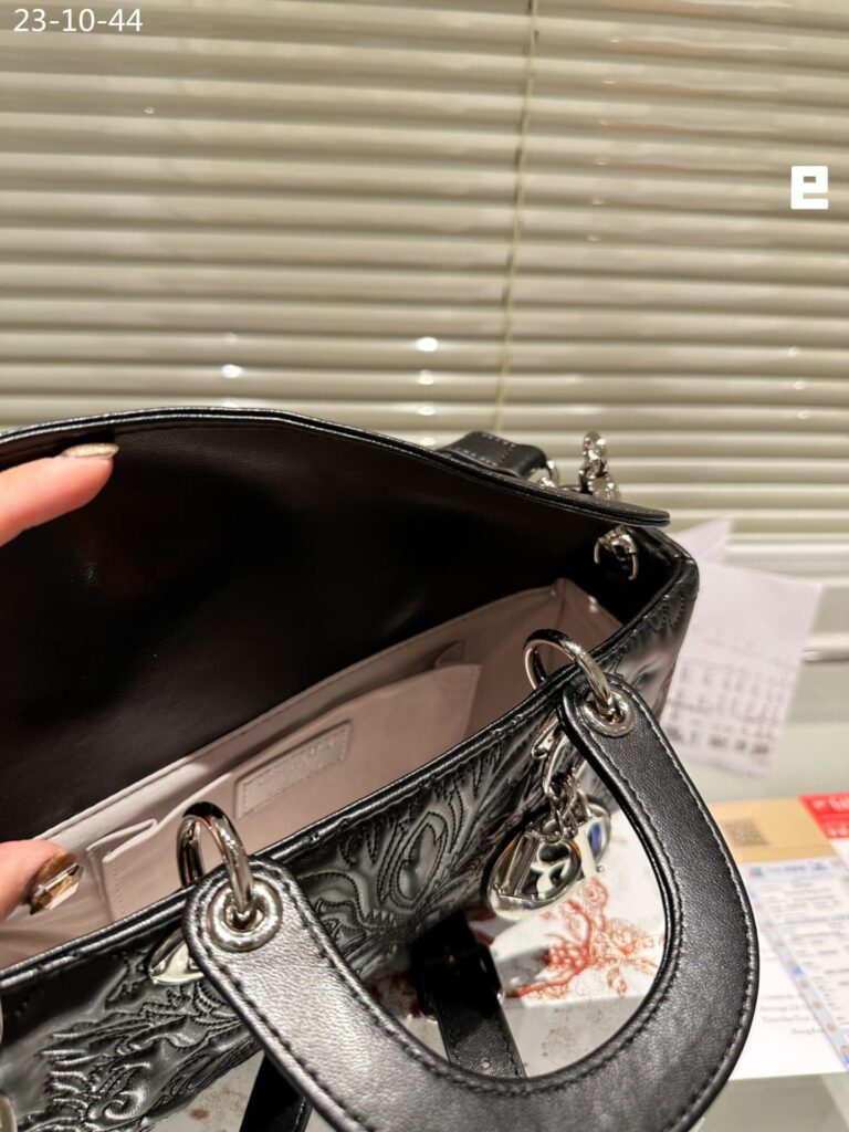 Dior Medium Lady D Joy Bag Black 26Cm - Image 11