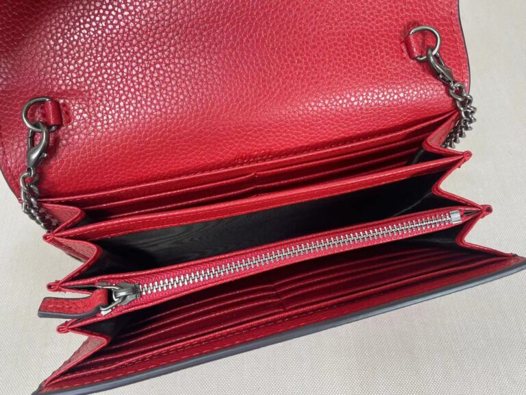 Gucci Women'S Dionysus Gg Supreme Chain Bag Red 401231 Caogx 8990 - Image 8