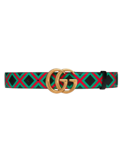 Gucci Double G Cross Print Belt 3.8Cm ?709985 Aaara 8943
