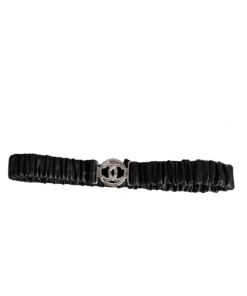 Chanel Calfskin Betl With Silver Cc Logo 30Mm