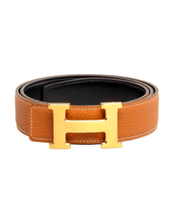 Hermes Belt Togo Swift Gold Buckle Brown 2.4Cm