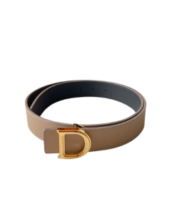 Dior Leather Belt With D Logo Light Brown 35Mm