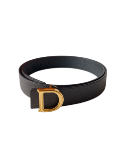 Dior Leather Belt With D Logo Black 35Mm