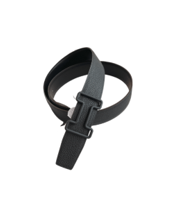 Hermes Leather Belt With H Buckle Black 38Mm