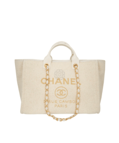 Chanel Deauville Shopping Tote Bag Beige 37Cm