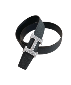 Hermes Touareg Leather Belt Black 38Mm