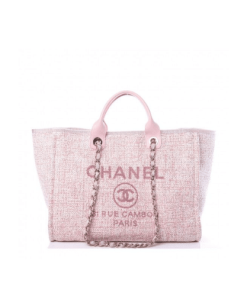 Chanel Deauville Shopping Tote Bag Pink 37Cm