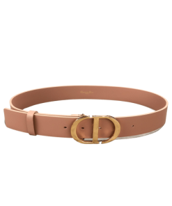 Dior 30 Montaigne Leather Belt Rose Pink 3.5Cm