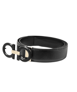 Salvatore Ferragamo Reversible And Gancini Belt Black 3.5Cm