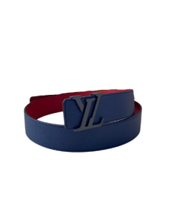 Louis Vuitton Initiales Belt In Blue 4Cm