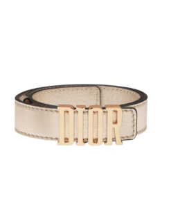 Dior D-Fence Belt Gold Tone Lamineted Calfskin 3Cm