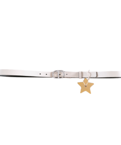 Dior 30 Montaigne Reversible Belt White With Silver Metal 2Cm