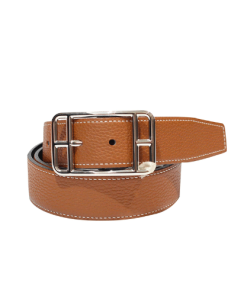 Hermes Quentin Reversible Belt Brown Rectangle Buckle 32Mm