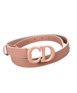 Dior 30 Montaigne Leather Belt Rose Pink 3Cm