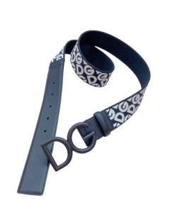 Dolce &Amp; Gabbana Leather Belt With Dg Logo Black 4Cm