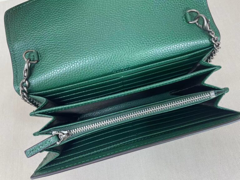 Gucci Women'S Dionysus Gg Supreme Chain Bag Green 20Cm 401231 Caogx 3120 - Image 7