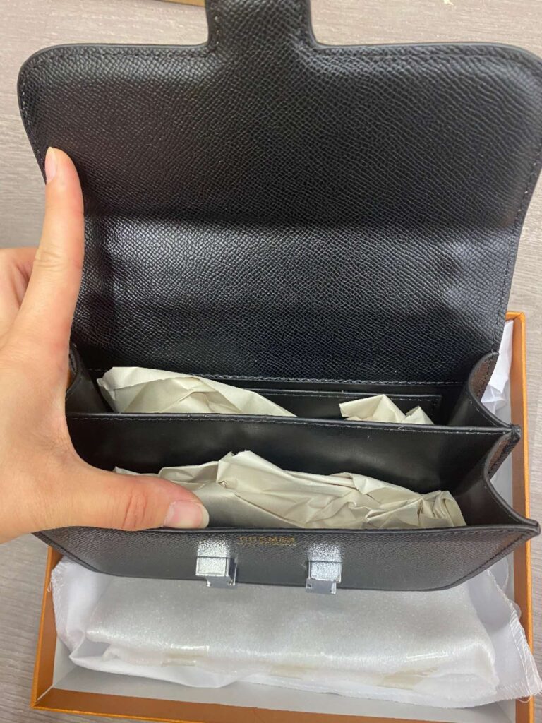 Hermes Constance Epsom Ck89 Black Silver Hardware 18Cm - Image 9