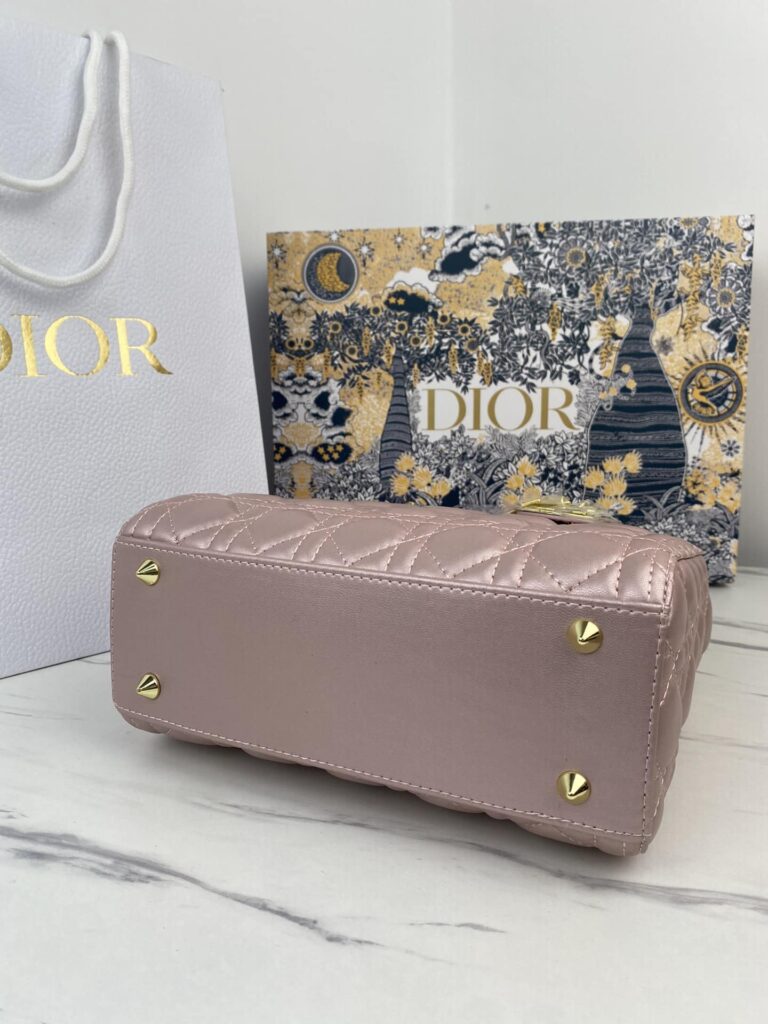 Dior Medium Lady Light Pink Cannage M0565Obdu_M15P 24Cm - Image 7