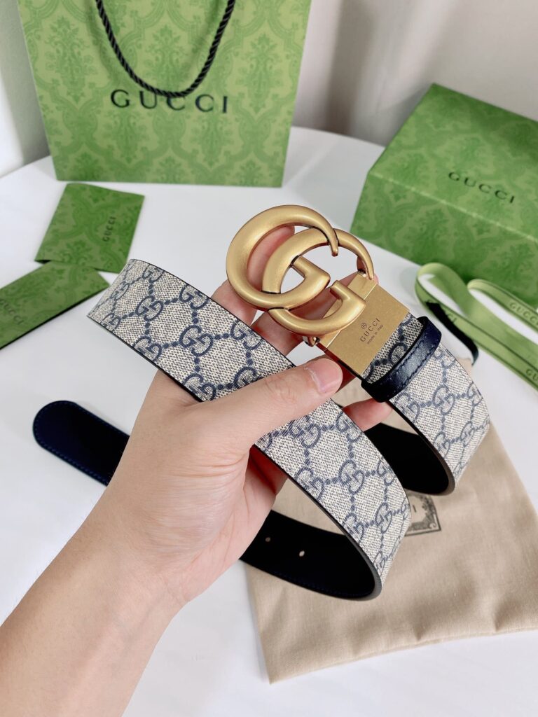 Gucci Supreme Belt With G Buckle Gold Metal 3.8Cm - Image 2