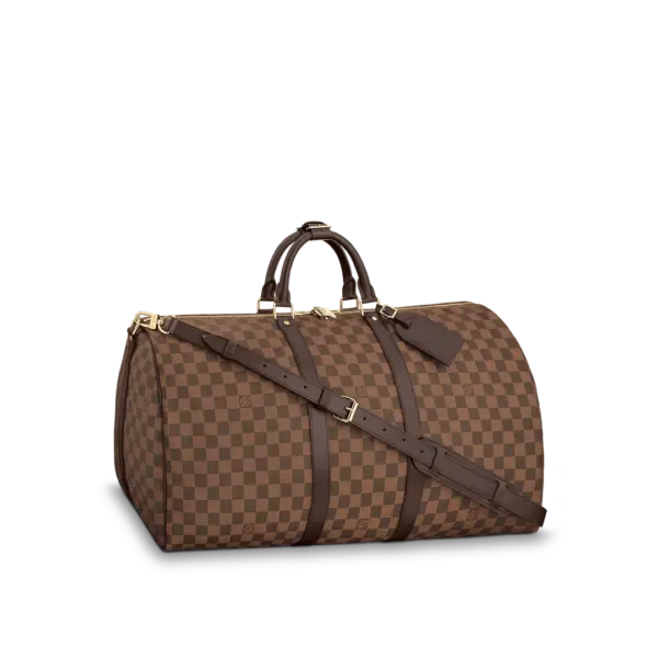 Louis Vuitton Keepall Bandouli?re 55 Damier Ebene N41414