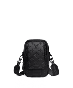 Louis Vuitton Double Phone Pouch Nm Black 18Cm M81323