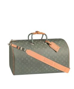 Louis Vuitton Keepall Bandouliere Monogram Titanium 50 Grey 50Cm