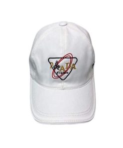 Prada France Baseball Cap White