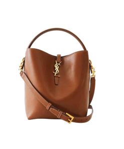 Saint Laurent Le 37 In Shiny Leather Brown 25Cm