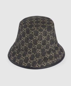 Gucci Gg Supreme Denim Bucket Hat Black