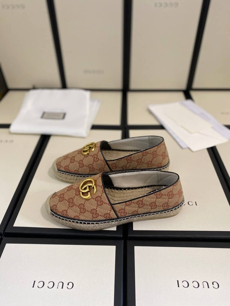 Gucci Women'S Matelassé Canvas Espadrille Beige 621239 Kqwm0 9765 - Image 10