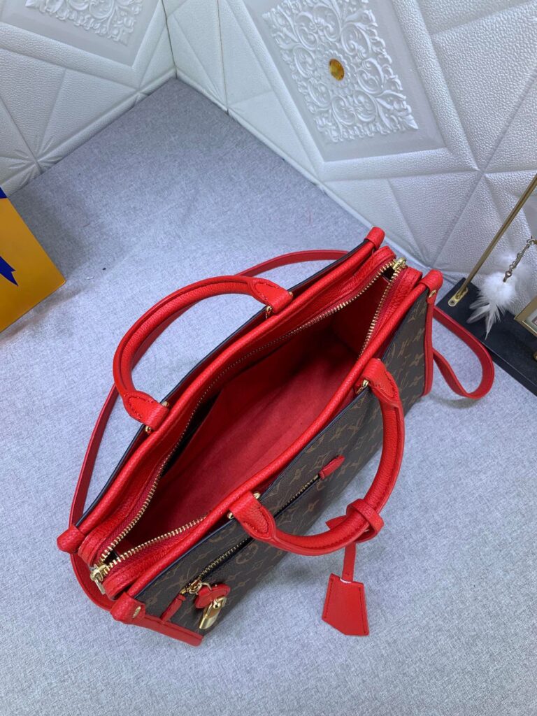 Louis Vuitton Popincourt Mm Tote Bag Monogram Canvas Red - Image 10