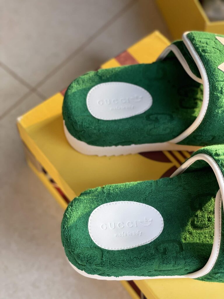 Gucci X Adidas Women'S Gg Platform Sandal Green 702398 Uu010 3171 - Image 8