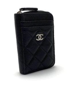Chanel Zipped Coin Purse Black Ap1650