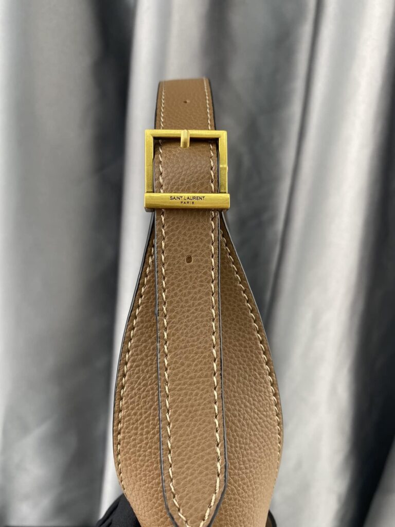 Saint Laurent Le 5 À 7 Soft Small Hobo Bag In Smooth Leather Brown - Image 4