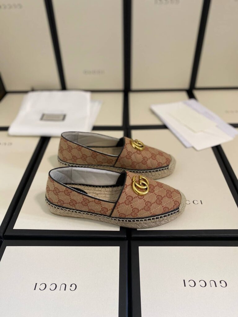 Gucci Women'S Matelassé Canvas Espadrille Beige 621239 Kqwm0 9765 - Image 4