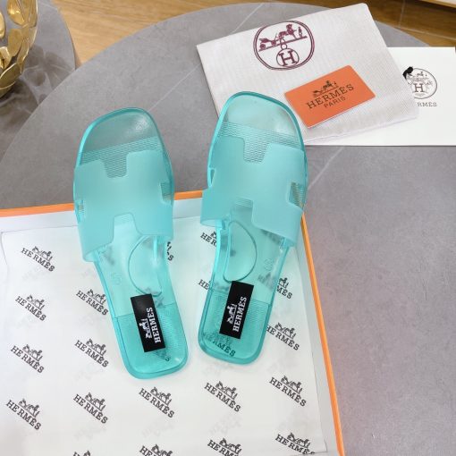 Hermes Plastic Oran Teddy Bear Slipper Sandals - Image 4