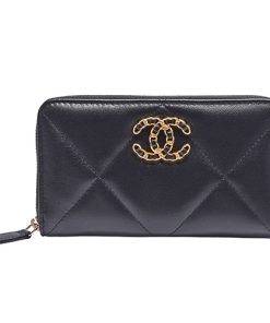 Chanel Cc Red Black Wallet 16.5Cm