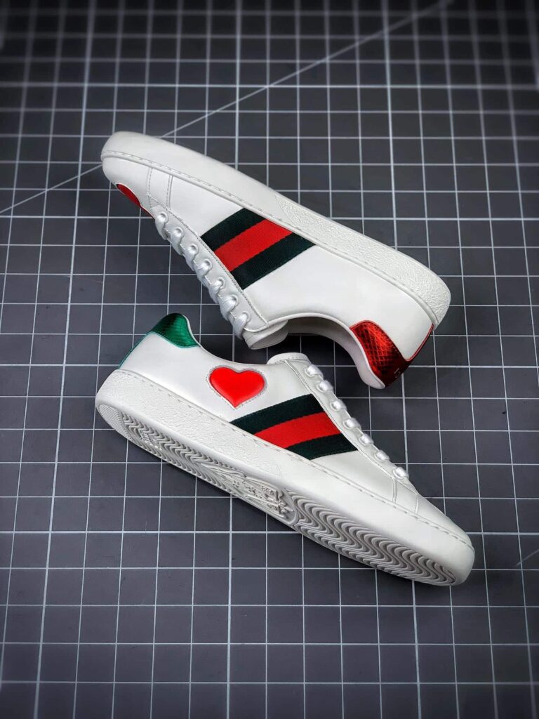 Gucci Wmns Ace Low Heart White 435638 A38M0 9074 - Image 5