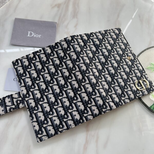 Dior Oblique Jacquard Wallet Black 19Cm - Image 10