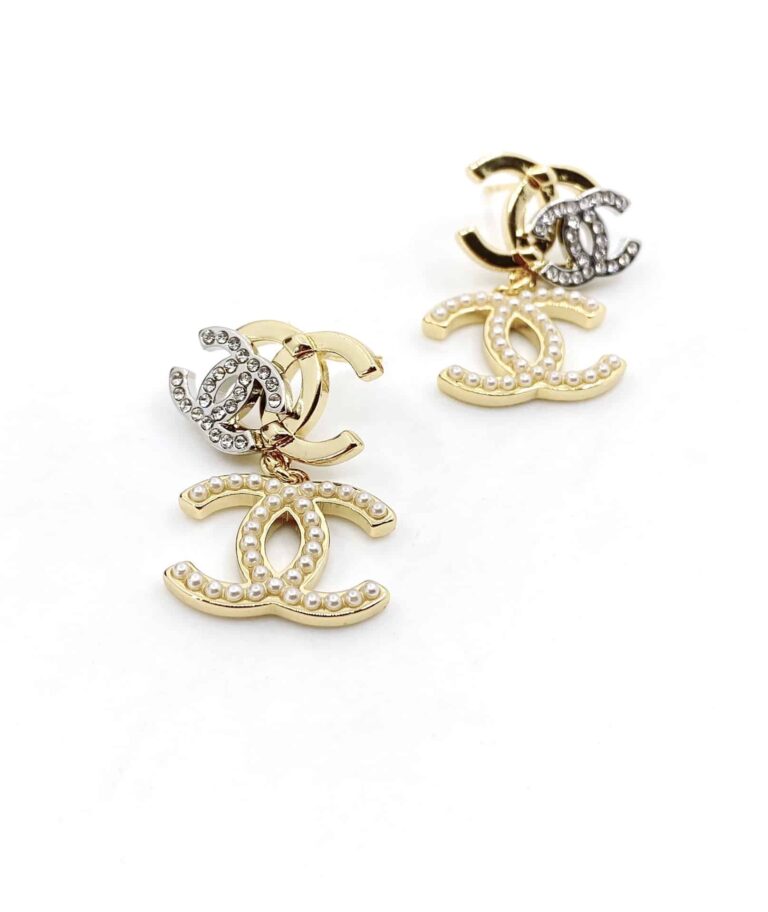Chanel Cc Triple Earrings - Image 6