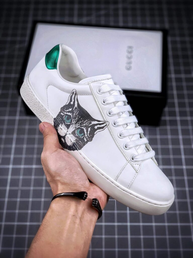 Gucci Ace Embroidered Sneaker Cat White - Image 5