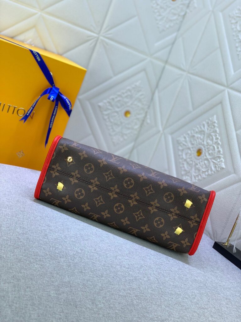 Louis Vuitton Popincourt Mm Tote Bag Monogram Canvas Red - Image 5