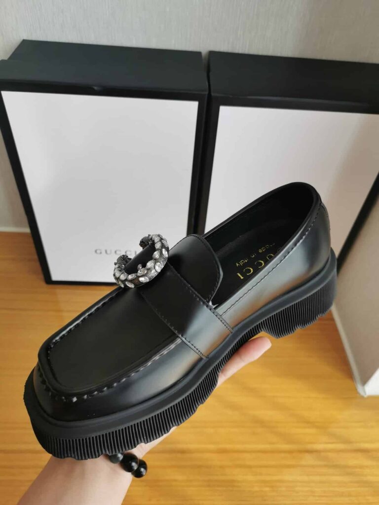 Gucci Women'S Leather Loafers With G Black - Image 2