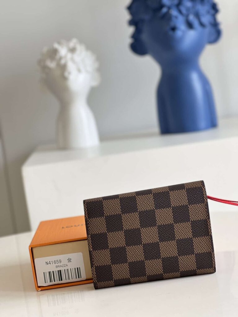 Louis Vuitton Victorine Wallet Damier Canvas 12Cm Red N41659 - Image 2