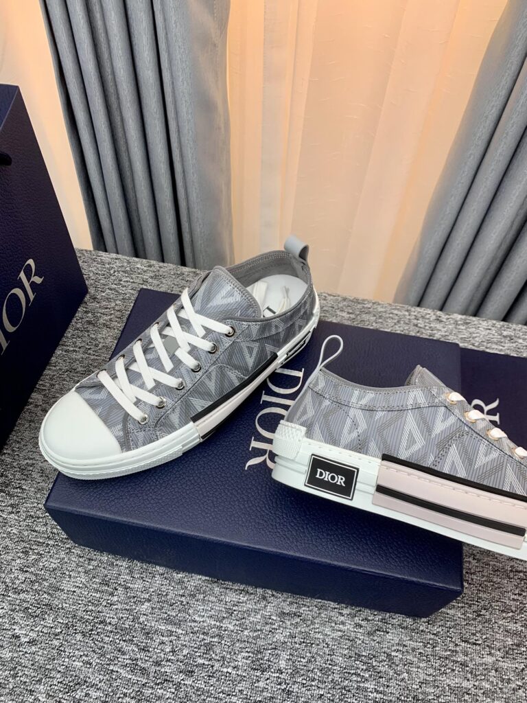 Dior B32 Low Top Sneaker Gray Cd Diamond Canvas - Image 10
