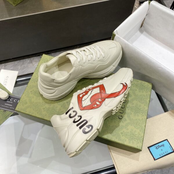 Gucci Women'S Rhyton Sneaker With Mouth Print 552089 A9L00 9522 - Image 10